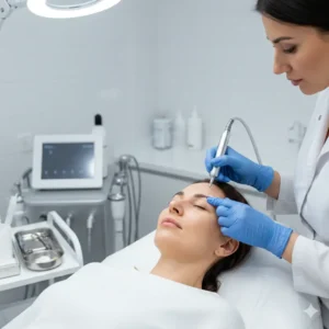 "تصویر تزریق کربوکسی تراپی صورت برای جوانسازی و بهبود کیفیت پوست"