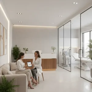 "تصویر کلینیک زیبایی مدرن برای انجام کربوکسی تراپی"