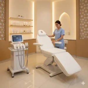 محیط لوکس و بهداشتی کلینیک پرنیان برای پلاژن تراپی در مشهد