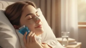 مراقبت‌های بعد از عمل جراحی بینی و استراحت با چسب بینی