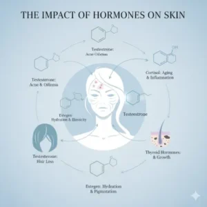 تأثیر هورمون‌ها بر پوست