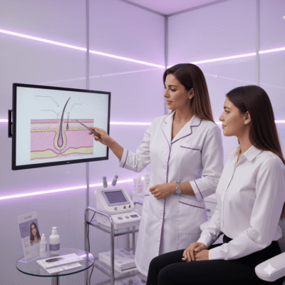 راهنمای کامل ایمنی و بررسی عوارض لیزر موهای زائد برای اولین تجربه در کلینیک پرنیان.