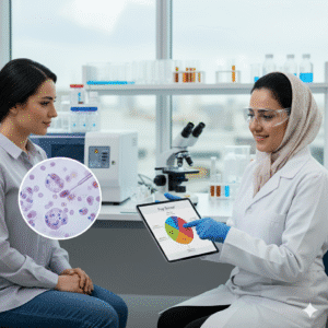 آزمایشگاه پاپ اسمیر در مشهد که یک متخصص زنان نتایج آزمایش پاپ اسمیر را در مشهد توضیح می‌دهد