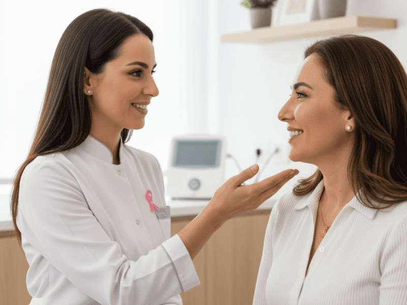 پزشک متخصص در حال مشاوره با مراجع در کلینیک پرنیان درباره درمان پروفایلو