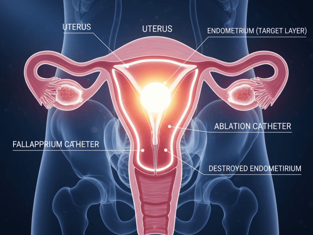 تصویر دیاگرام جراحی ابلیشن آندومتر