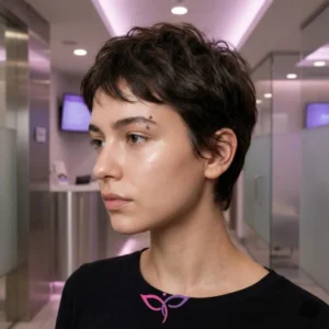 انجام تخصصی پیرسینگ ابرو در کلینیک پرنیان مشهد با طراحی متناسب با فرم صورت و کاملاً استریل.