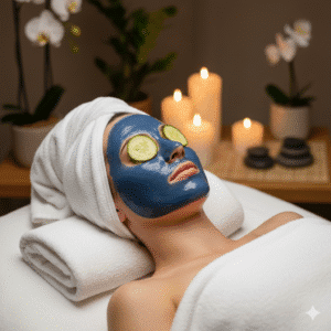 مراحل فیشیال پوست خشک و استفاده از ماسک هیدروژلی برای قفل کردن رطوبت