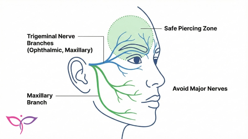 مقایسه عمق صحیح و غلط پیرسینگ برای جلوگیری از پس زدن