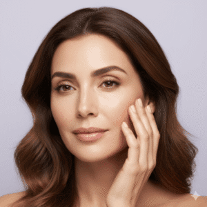 زن جوان با پوست درخشان و سالم پس از درمان جوانسازی پروفایلو در کلینیک پرنیان