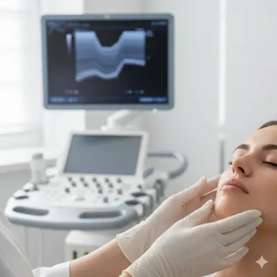 مراحل تخصصی درمان کیست چربی و معاینه نکروز بعد از تزریق توسط پزشک در کلینیک.