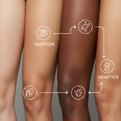 درمان سیاهی داخل ران