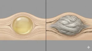 تفاوت کیست چربی و سفت شدن بافت بعد از تزریق چربی و درمان کیست چربی