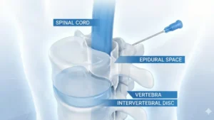 آناتومی ستون فقرات و محل تزریق آمپول بی حسی کمر در زایمان اپیدورال