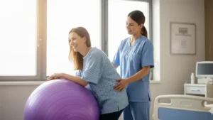 زایمان اپیدورال متحرک و استفاده از توپ زایمان برای کاهش درد