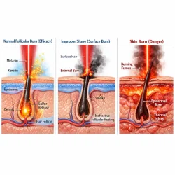 بوی سوختگی مو در لیزر