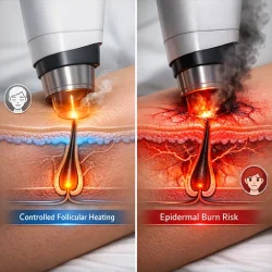 بوی سوختگی مو در لیزر