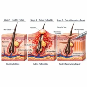 درمان جوش بعد از کاشت مو