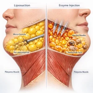 ساکشن غبغب بهتره یا آنزیم