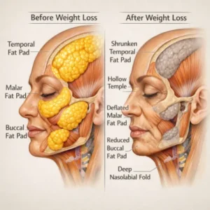 درمان لاغری صورت بعد از رژیم