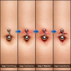 پس زدن پیرسینگ