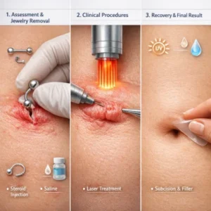 پس زدن پیرسینگ