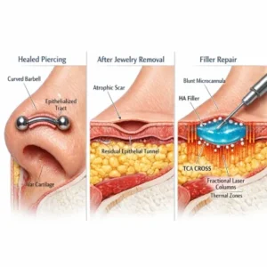 پنهان کردن پیرسینگ بینی