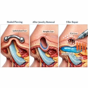 پنهان کردن پیرسینگ بینی